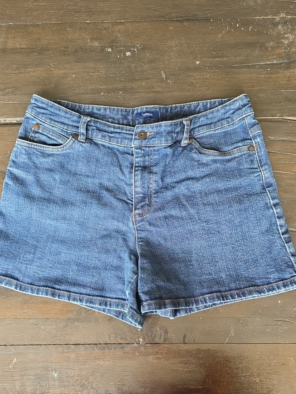 (13) Reitmans Blue Denim Women's Jean Shorts Classic Summer Western Cottagecore